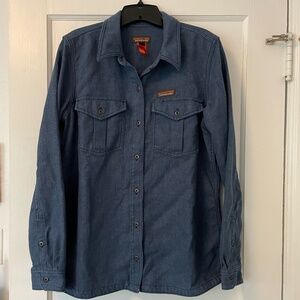 Women's Patagonia Farrier Shirt, Denim Blue, size Large